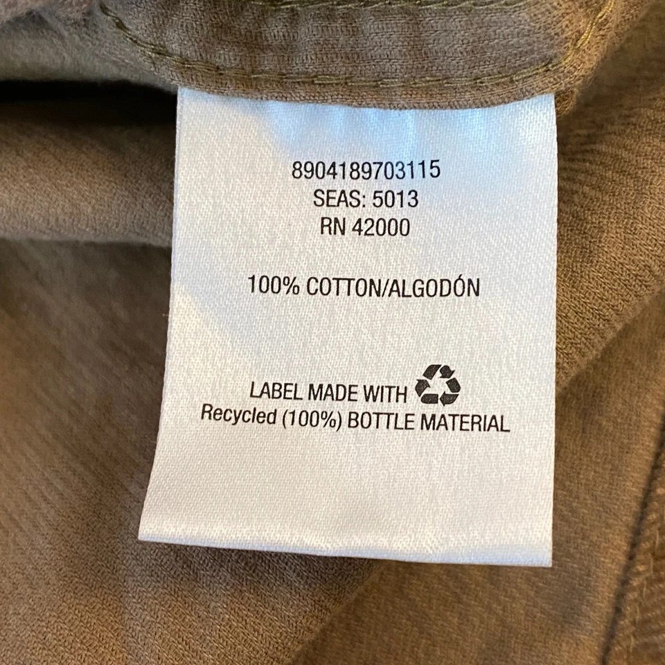 Basic Editions Mens Tan Corduroy Long Sleeve Button Up Shirt Size Large - Image 4 of 4