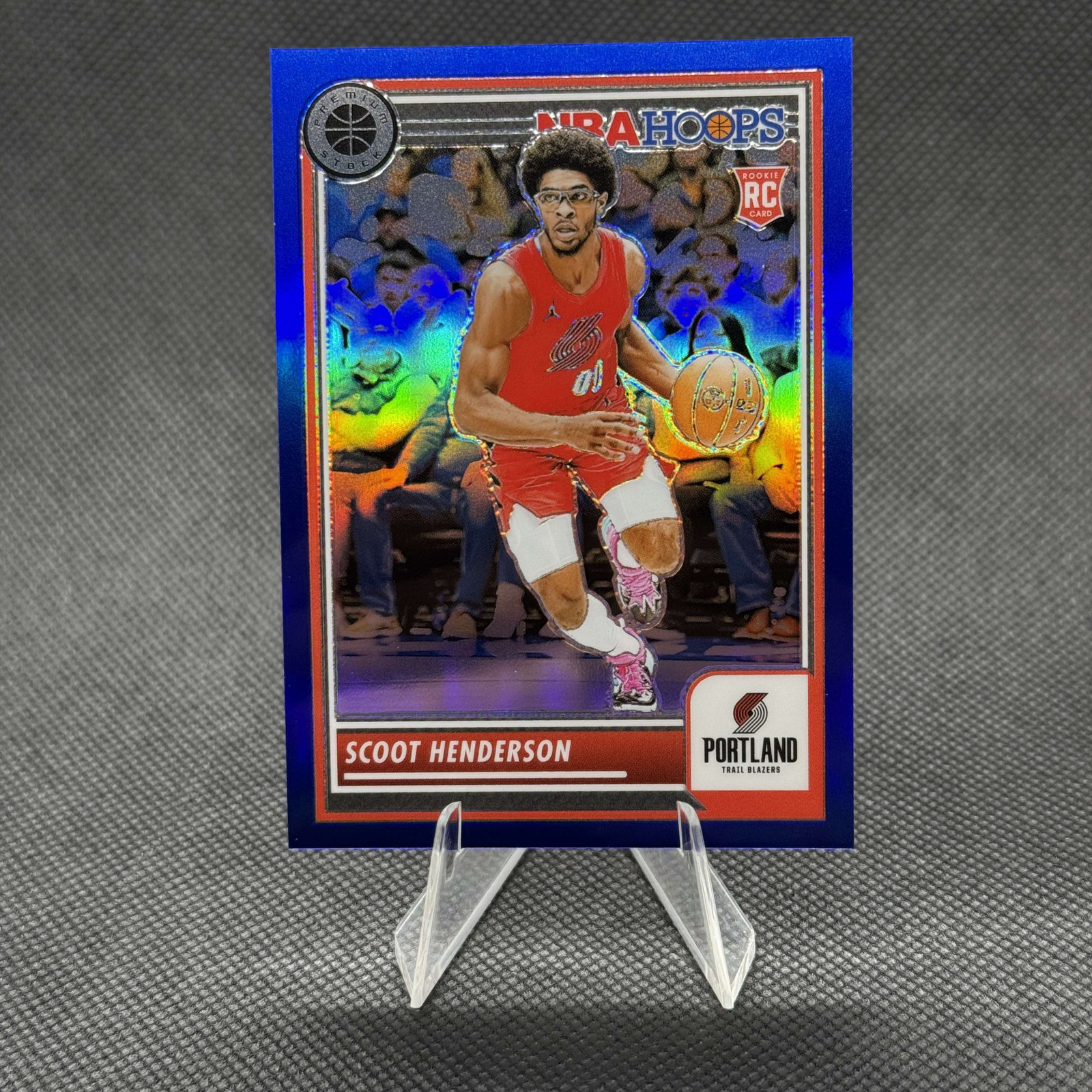 SCOOT HENDERSON 2023-24 Hoops Premium Stock Rookie BLUE PRIZMS /120 #137