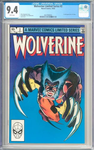 Wolverine Limited Series #2 High Grade Frank Miller Marvel Comic 1982 CGC 9.4