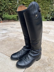 Ariat Heritage Contour Field Zip Tall Riding Boot, Size 5, Leather, Black