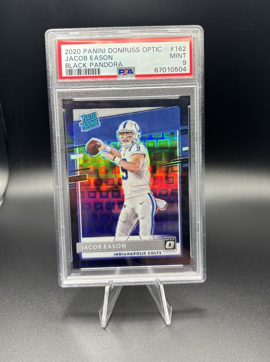 2020 Donruss Optic Rated Rookies Black Pandora Jacob Eason /25 PSA 9 Washington