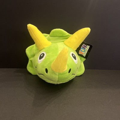 8  Fun Express Green Triceratops Dinosaur Head Plush Brand New With Tags.