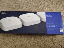 EERO PRO6 TRI-BAND MESH Wi-Fi 6 ROUTER K010001 SET OF 3 W/POWER CORDS