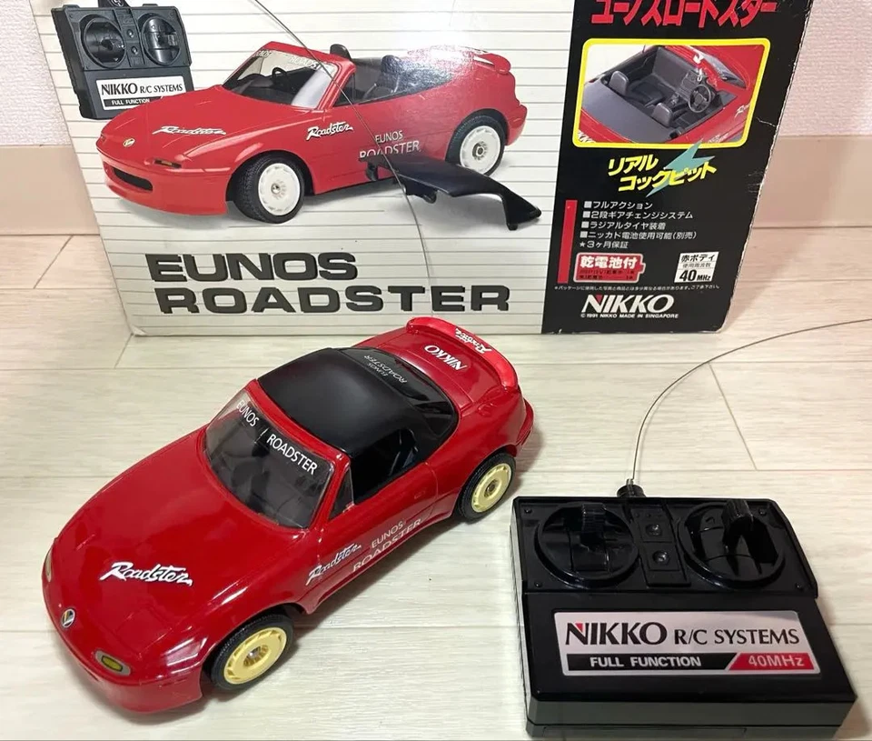 NIKKO EUNOS ROADSTER Radio Control Car Red 1/10 With Box Used Rare Japan - Image 2 of 4