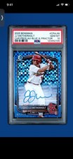 PSA 10 2025 Bowman JJ Wetherholt 1st Blue X Fractor Auto /150