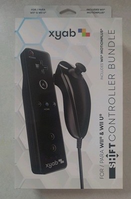 Wii/ Wii U MotionPlus Remote Nunchuck Controller Bundle for Nintendo - Black