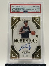 2022 Flawless Paolo Banchero Momentous Rookie Auto Gold (4/10) PSA 7