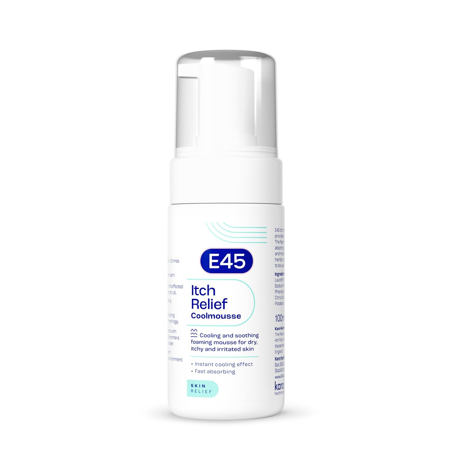 E45 Itch Relief Coolmousse For Eczema 100Ml - Perfume-Free Cooling Foam To Soothe Dry, Itchy Skin (Face & Body) - Image 8