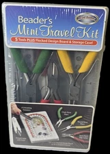 Bead Buddy Beader's Mini Travel Kit Set - 5 Tools, Design Board & Storage Case