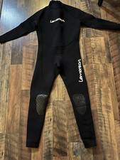 Lemorean Men's Neoprene Wetsuit 3:2 MM Black Full Body Excellent Cond. Small