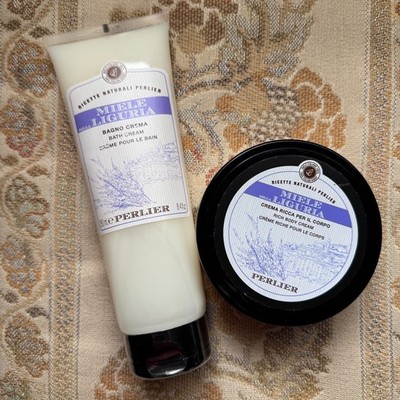 Perlier Lavender Honey Liguria Rich Body Cream 6.7 oz & Bath Cream 8.4 oz NEW