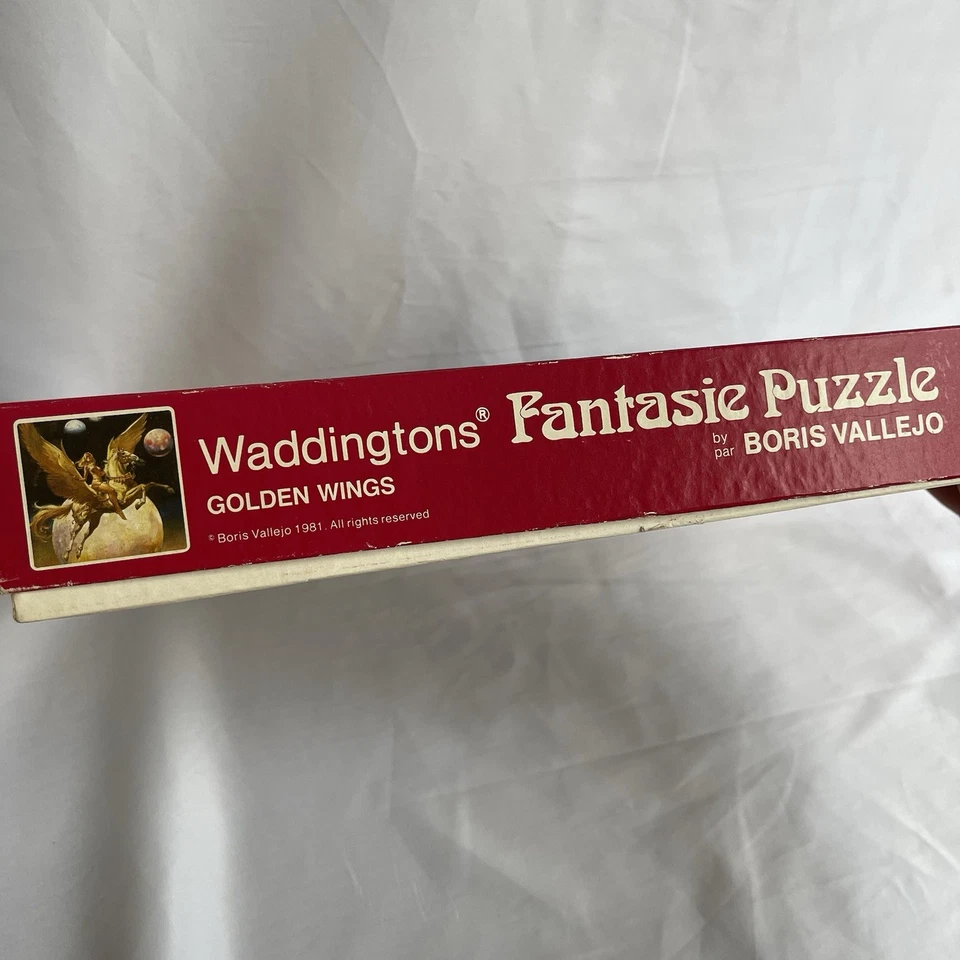 Vintage 1981 Boris Vallejo Golden Wings Fantasie Puzzle Space Goddess Pegasus - Image 4 of 4