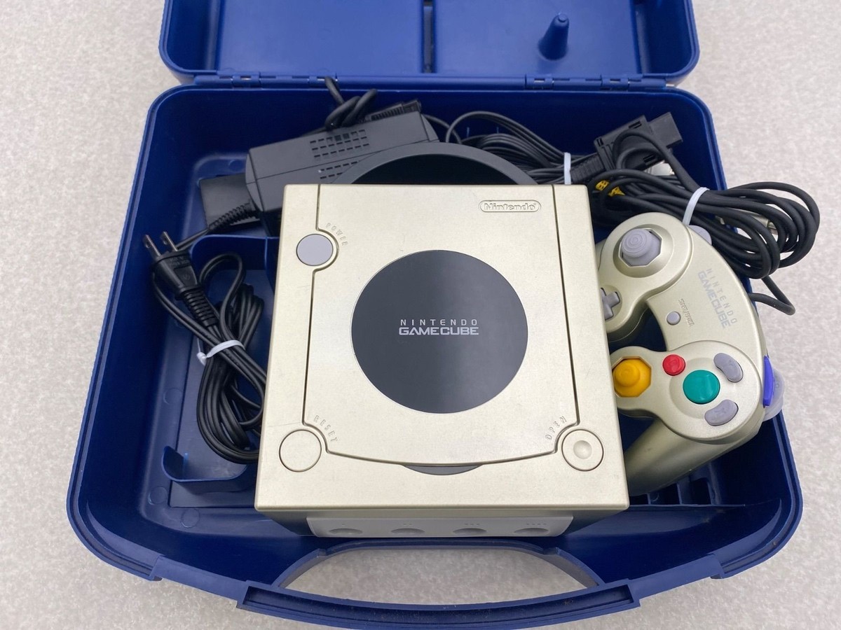 GameCube Starlight Gold Console Japan With Nintendo Official Case 