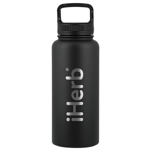 iHerb® Bohtal Insulated Sports Bottle, Black, 32 oz (960 ml)