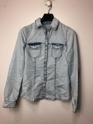 KHUJO Damen Hemd Modell: Hati Blau S