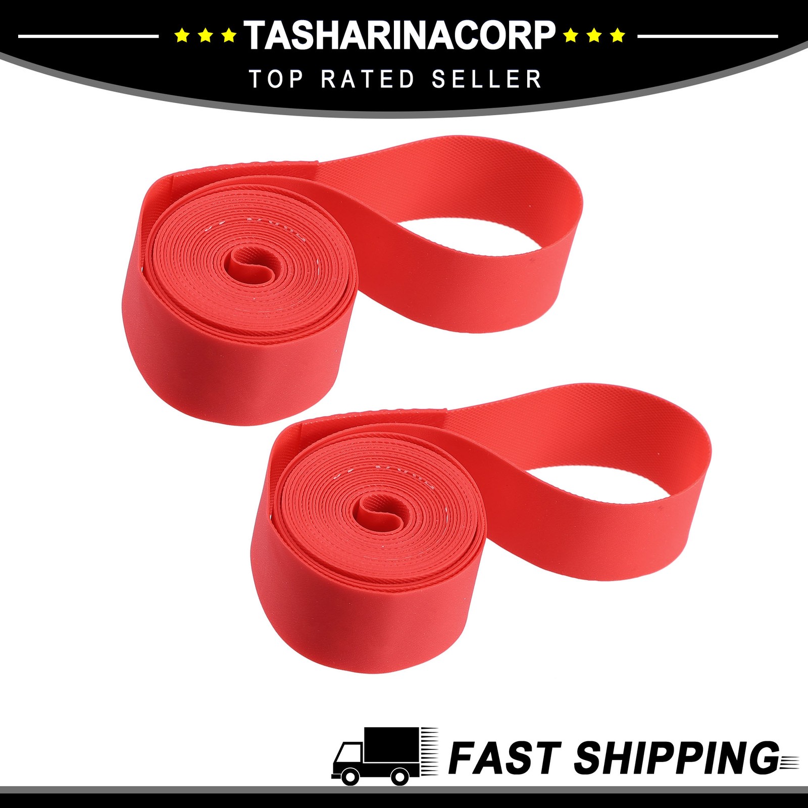 2 Pcs 700C Bike Bicycle Wheel Rim Strip Rim Tape Liner Inner Tube Band PVC Red