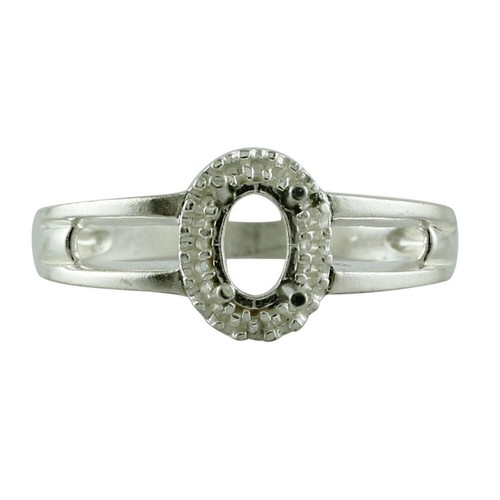 925 Sterling Silver 2.5mm Round Semi Mount Halo Ring For Wedding Ring