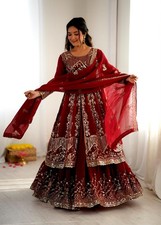 Pakistani Suits Bollywood Party Top Lengha Ready To Wear Dress Wedding Indian