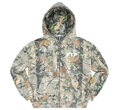 FTP Tree Camo Zip Up Hoodie Size XXL NEW Hooded Sweatshirt