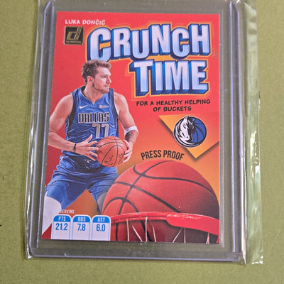 Panini Donruss 2019-20 Luka Dončić #10 Dallas Mavericks Crunch Time Press Proof