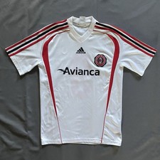 Vtg 2007 Adidas AC Milan Academy Soccer Jersey Mens Size Small White 2000s #9