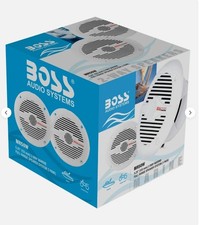 OPEN BOX BOSS MR50W 5.25" 150W White 2-Way Marine Boat Speakers PAIR NEW