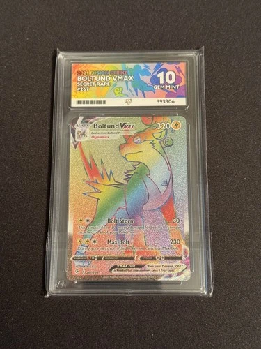 Pokemon TCG - SWSH Fusion Strike Boltund VMAX 267/264 Rainbow Ace 10