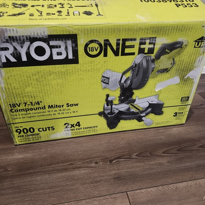 #ad Ryobi P553 18V Cordless Compound Miter Saw New O.B $153.44