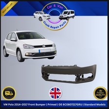 Volkswagen Polo 2014–2017 Front Bumper | Primed | 6C0807217GRU | Standard Models