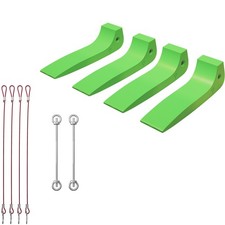 Wiltec Set 4 cunei fermaruota 1814 kg/cuneo Carri attrezzi Bisarca Camper Camion