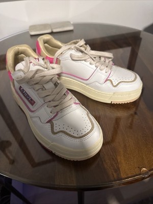 Autry Women s Sneakers Size 39 White/ Pink/ Beige Low Top Lace Up