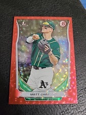 2014 Bowman Draft Matt Chapman #DP21 Red Ice /150 (RC)