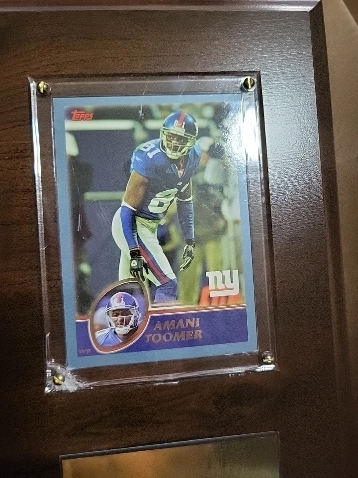 Placa de campeón del Super Bowl Amani Toomer 2008 Foto 3 de 4