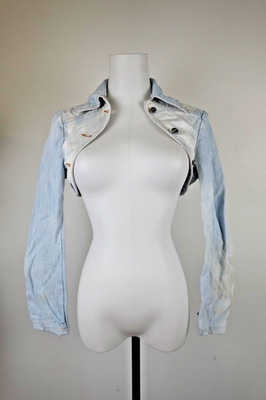 ICEBERG JACKE JEANSJACKE DAMEN GR 44 JACKET DENIM WOMAN VINTAGE SCHULTERSCHUTZ