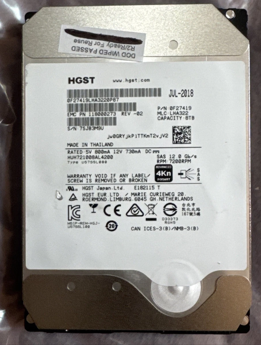 HGST 8TB Computer Internal Hard Disk Drives for sale | eBay