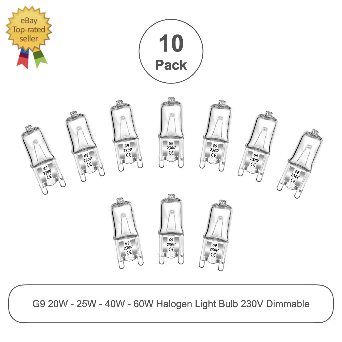 G9 Halogen Bulbs 20W / 25W / 40W / 60W Warm White Filament Lamp Replace