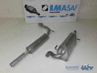 Imasaf Auspuff Set Ab Kat für VW Lupo 1.4 44KW 2000-2005 | Mitteltopf + Endtopf