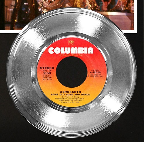 Aerosmith 45 Placcato Platino Espositore Disco Targa Legno, Pronta da Appendere. 02 - Foto 3 di 4