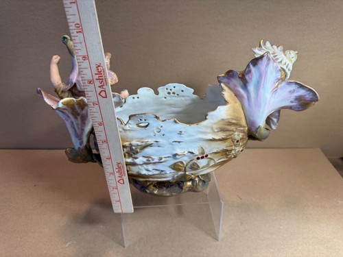 Art Nouveau Porcelain Figure Centerpiece Figurine Statue Fairys Flowers Germany? - Picture 10 of 14