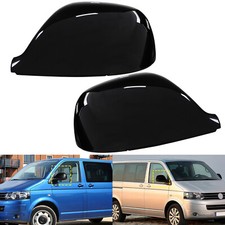 2x Außenspiegelkappen Schwarz Glänzend Für VW T5 T5.1 Transporter V 2010-2015