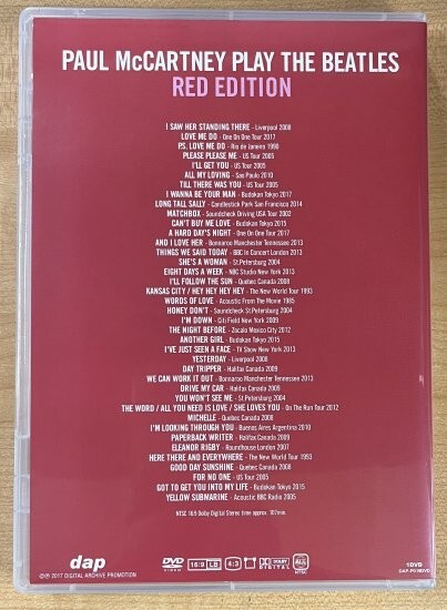 NEWS DVD 2007〜2014 PAUL McCARTNEY / PLAY THE BEATLES RED EDITION DVD | eBay