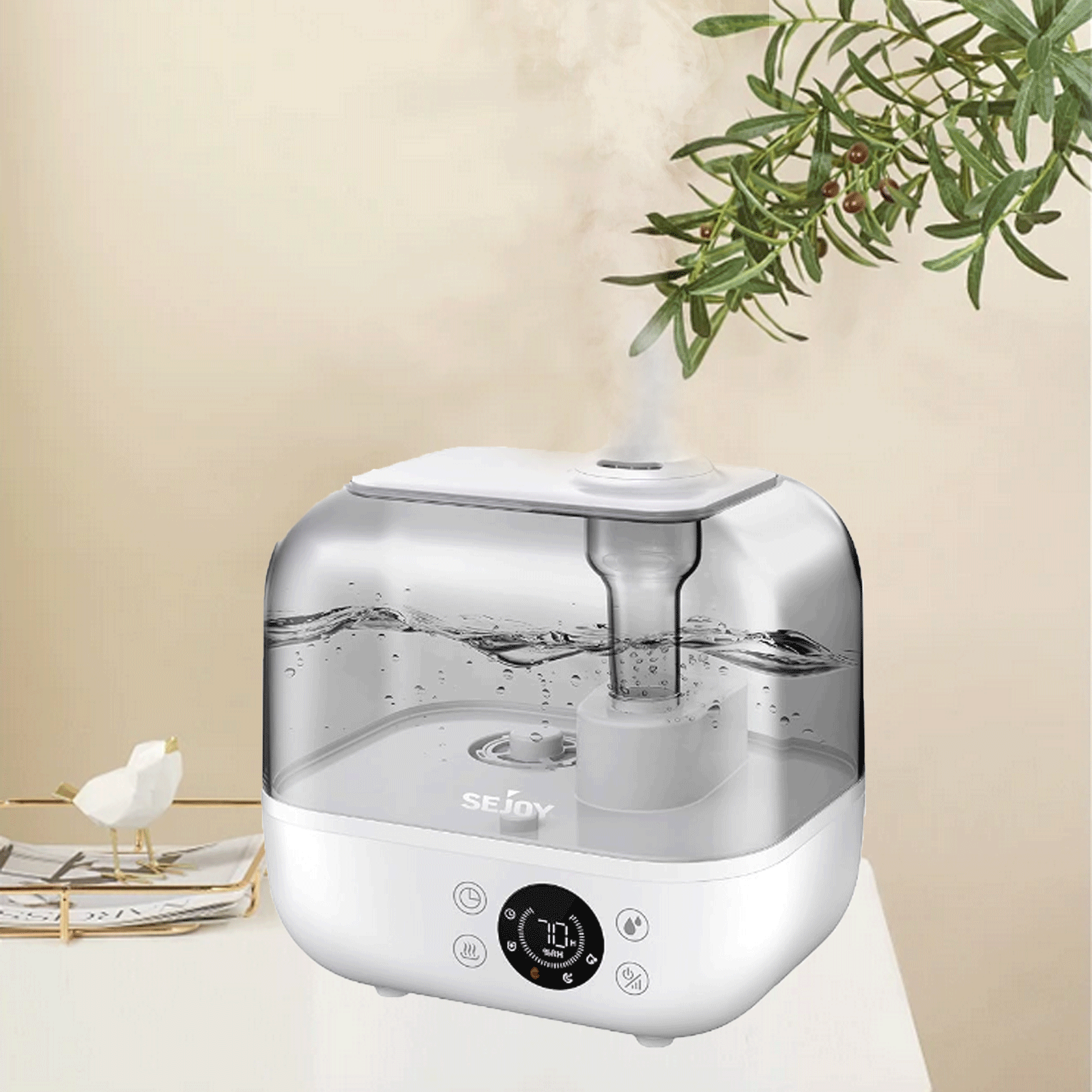 SEJOY Warm and Cool Mist Humidifiers Top Fill 5L Humidifier for Large