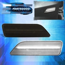 For 06-11 Mercedes Benz W219 CLS Class White LED Smoke Bumper Side Marker Lights