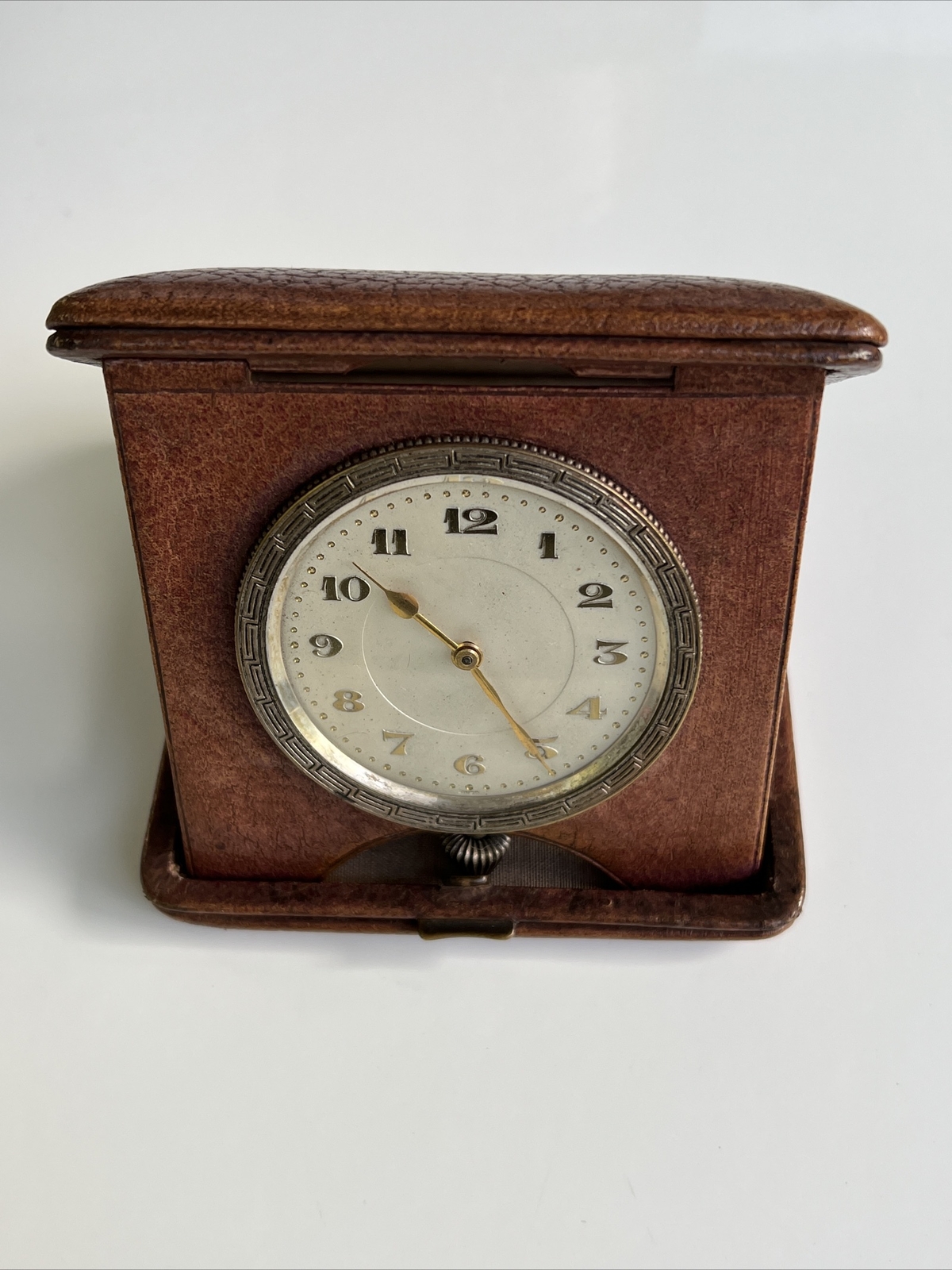 Antique travel clock table clock grandfather cloc… - image 1