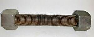 ALL THREAD ROD, B7, 1-3/8"-8 THREAD, 9-1/2" LENGTH, (2) 1-3/8" HEAVY HEX NUT