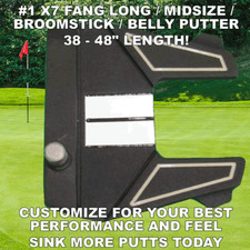 X7 DUAL FANG PERFECT BALANCE LONG BELLY BROOMSTICK CUSTOM GOLF PUTTER 38-48"