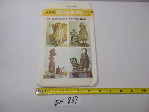 Vintage Simplicity 6006  Holly Hobbie Soft Sculptured Doll Clothes Uncut Pattern