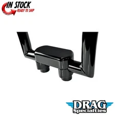 Drag Specialties Black 1-1/2" Risers & Top Clamp for 1.5" Handlebars 0602-0601