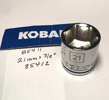 KOBALT 21 mm  x 3/8" DR  STANDARD SOCKT   6 Point  # 85412 Free USA Shipping