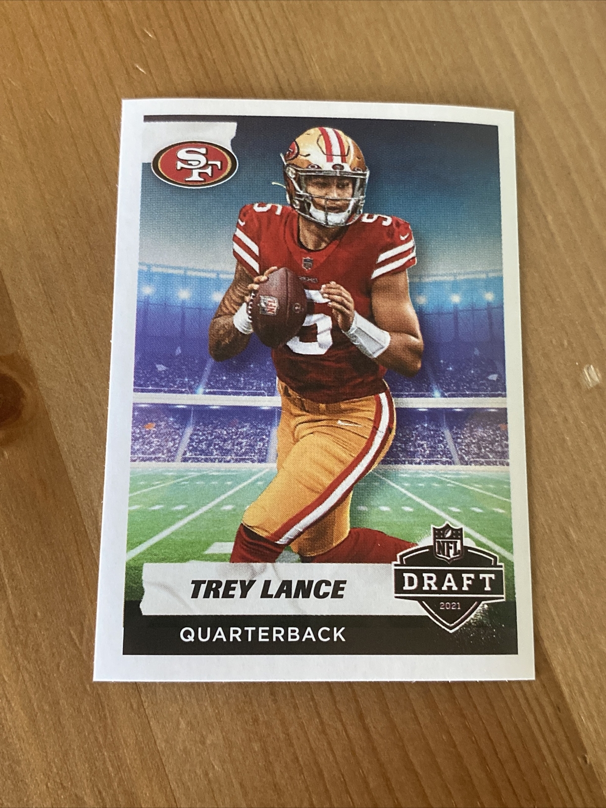 2021 Panini NFL Sticker & Card Collection Trey Lance RC Draft Sticker #31
